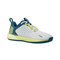 K-Swiss Mens Ultrashot 3 AC Tennis Shoes - White/Cestial/Primrose