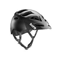 Bern Mens Morrison Cycling Bike Helmet w/ Hard Visor - Matte Black - S/M