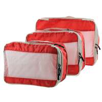 Milleni Compact Electrolight Packing Cubes Travel Space Saving Bags in Red