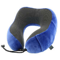 Milleni Memory Foam Comfort Ergonomic Air Travel Neck Pillow Neck Support Flight - Blue