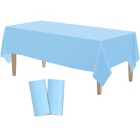 Table Cloth Cover Reusable & Washable Xmas Party 137cm x 274cm (54"x108") in Sky Blue