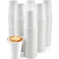 1200 White Disposable Coffee Cups 8oz Extra Strong Takeaway Paper Take Away Bulk