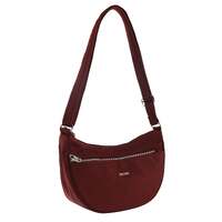 Pierre Cardin Slash Proof Anti Theft RFID Nylon Crossbody Bag in Wine