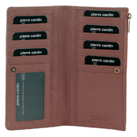 Pierre Cardin Ladies Womens Soft Italian Leather RFID Purse Wallet in Casia Rose