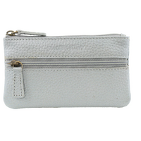 Pierre Cardin Womens Genuine Leather RFID Coin Purse Wallet - Silver