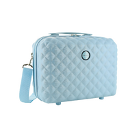 Pierre Cardin Beauty Case Hard Shell Makeup Cosmetic Organizer Travel in Blue