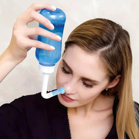 500ML Neti Pot Sinus Rinse Bottle Nose Wash Cleaner Nasal Irrigation Kit