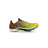 Saucony Mens Endorphin Cheetah Track Spike Spikes Running Racing Shoes in Black Vizi