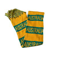 Australia Scarf Olympics Soccer Football Team Supporter Green & Gold Yellow