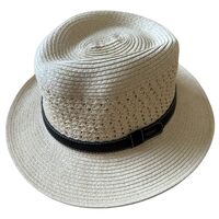 Scala Toyo Straw Hat Panama Fedora Handmade - Natural