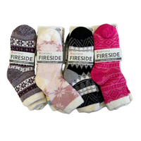 12 Pairs Womens Cozy Lodge Bed Socks Extra Warm Winter Thermal Soft Fireside