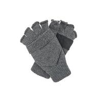 Dents 3M Thinsulate Shooting Gloves Lined Half Finger Fingerless Knit Hunting in Black