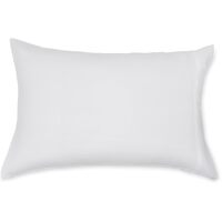 1x Premium 100% Cotton Pillow with Cover Filled Durable Soft Standard - 48x74cm