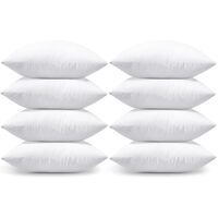 8x Premium 100% Cotton Pillow with Cover Filled Durable Soft Standard - 48x74cm