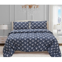 Super King Comforter Set with 2 Pillow Cases in Zinc Floral