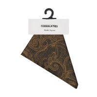 Formalaties Tapestry Floral Print Pocket Square Handkerchief in New Gold