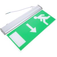 Slimline Emergency Exit Sign Light LED Ceiling Mount Running Man Double Sided