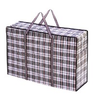 10x Large Stripe Bag Packing Storage Strip Zip Shopping Travel Check House Moving 65cm x 55cm x 30cm