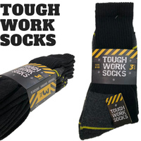 TOUGH WORK SOCKS Thick Cotton Blend Heavy Duty Thermal Hiking Camping