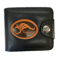 Souvenir Wallet Australia Classic Australian Kangaroo in Black