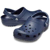 Crocs Classic Clogs Roomy Fit Sandal Clog Sandals Slides Waterproof - Navy - US Men's 8 / Women's 10