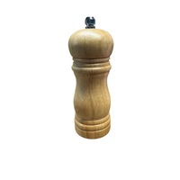 5" Adjustable Manual Pepper Grinder Wooden Salt Pepper Mill With Ceramic Grinder