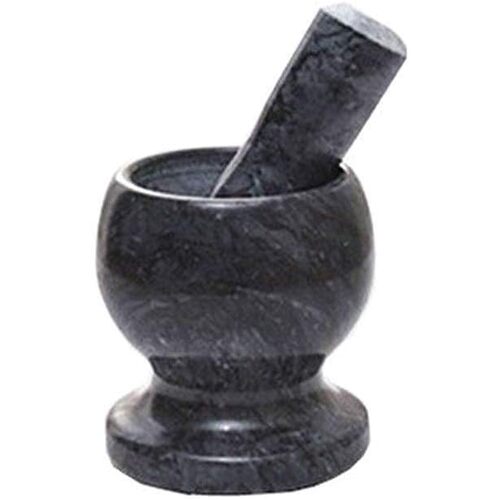 Stone Mortar & Pestle Herbs Spices Grinder in Dark Grey