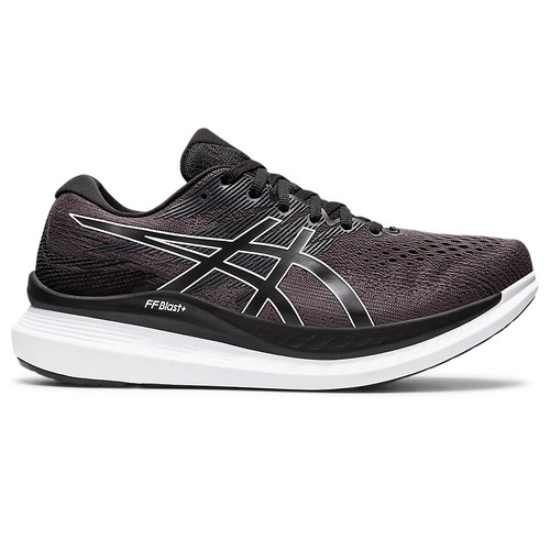 Asics Mens GlideRide 3 Wide Shoes Sneakers Lightweight Athletic in Black/White