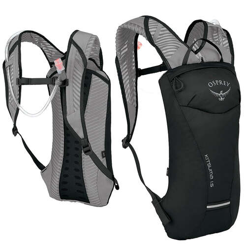 Osprey Kitsuma 1.5L Bike Hydration Backpack Bag with Reservoir in Black 