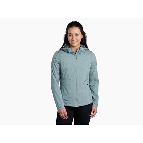 Kuh the One Hoody Womens Full Zip Warm Windproof Hooded Jacket in Eucalyptus