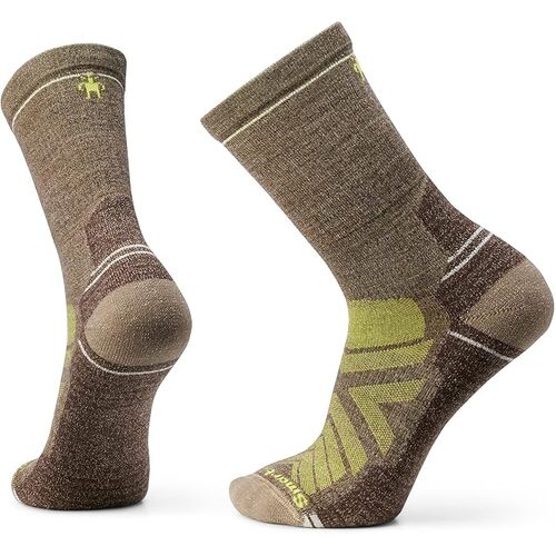 Smartwool Mens Merino Wool Blend Hike Light Cushion Crew Socks in Military Olive