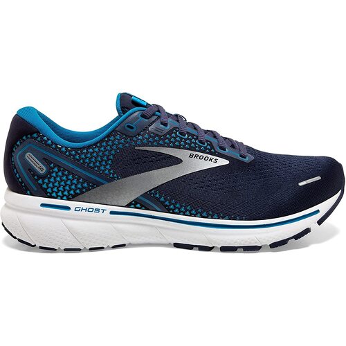 Brooks Mens Ghost 14 Neutral Shoes Runners Sneakers Width (D)- Navy/Stellar/White