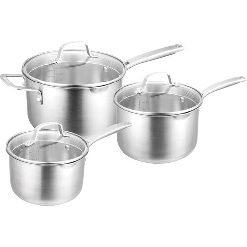 Pyrolux Stainless Steel Radius 85 Saucepan 3-Piece Set