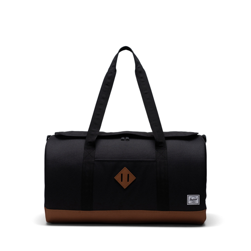 Herschel 40L Heritage Duffle Bag in Black/Saddle Brown