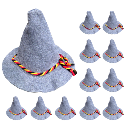 12x Adult Bavarian Beer Hat Oktoberfest German Octoberfest Costume Wizard