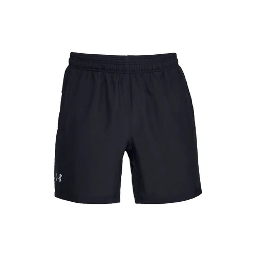 Under Armour Mens Speed Stride 7'' Run Shorts (Black/Black/Reflective, Size 2XL)