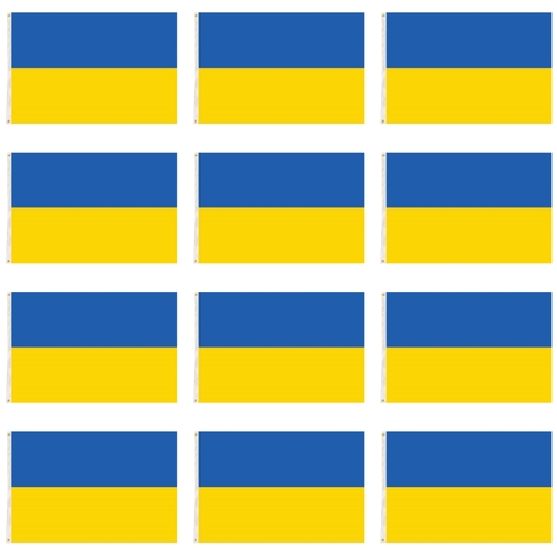 12x Ukraine Country Flag Ukrainian Heavy Duty with Metal Eyelets - 150cm x 90cm