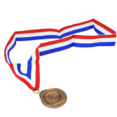 3rd METAL BRONZE WINNER MEDALS Sports Day School 46cm Ribbon