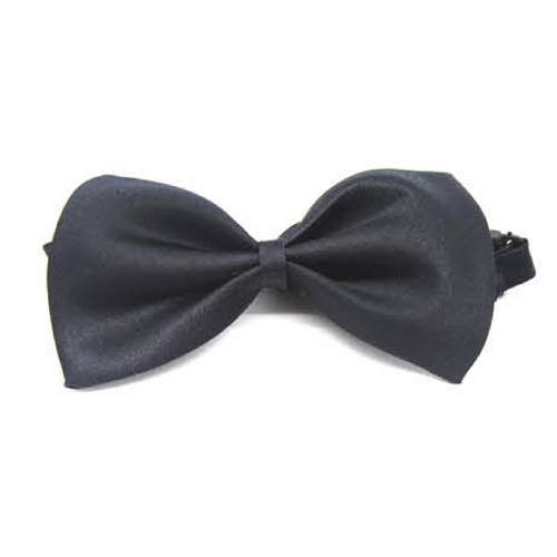 Mens BOW TIE Wedding Tuxedo Pre-tied Formal Bestman Necktie Classic Plain Party - Black