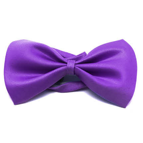 Mens BOW TIE Wedding Tuxedo  Formal Bestman Necktie Classic Plain Party - Purple