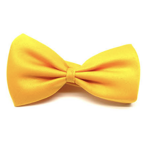 Mens BOW TIE Wedding Tuxedo  Formal Bestman Necktie Classic Plain Party - Yellow