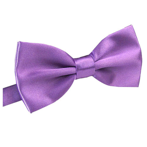 Mens BOW TIE Wedding Tuxedo Formal Bestman Necktie Classic Plain Party  - Purple