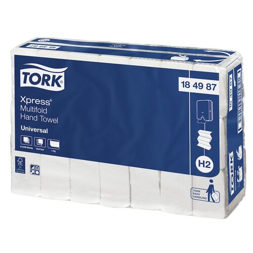 Tork Xpress Multifold Paper Hand Towels / Slimline H2 - 21 Packs of 230 Sheets