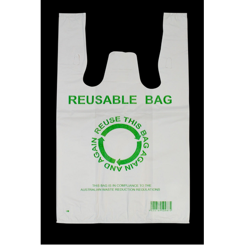 500pcs 33×55cm Eco Design Reusable Plastic Singlet Shopping Bags Grocery Carry Checkout