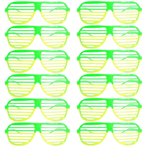 12x Green and Gold Lined Party Glasses – Australia Day & Sports Event Accessories