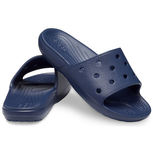 Crocs Unisex Classic Slide Lightweight Slip On Beach Flip Flops Sandals - Navy