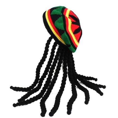 Bob,Marley Wig Jamaican Reggae Headgear Baggy Cap Rasta Beanie Hat ...