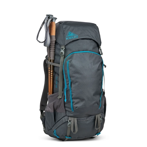 KELTY Asher 65L Backpack Bag Rucksack Hiking Camping in Beluga/Storm Blue