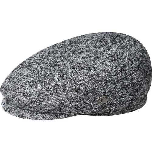 Bailey Mens Kyan Ivy Newsboy Flat Cap Fold Down Convertible Ear Flap - Charcoal