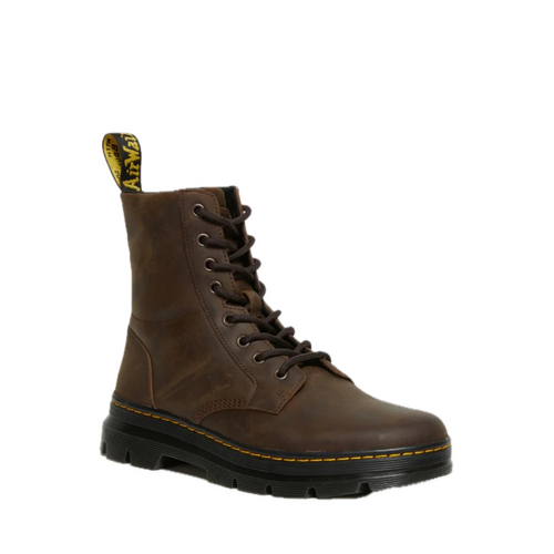 Dr. Martens Combs Leather 8 Eye Boots Shoes Combat in Crazy Horse Gaucho